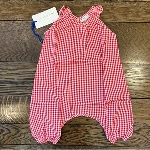 *SOLD* Maison Me baby gingham jumpsuit, 6-12m, NWT